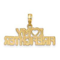 14k I LOVE MY FIREFIGHTER Charm-K924