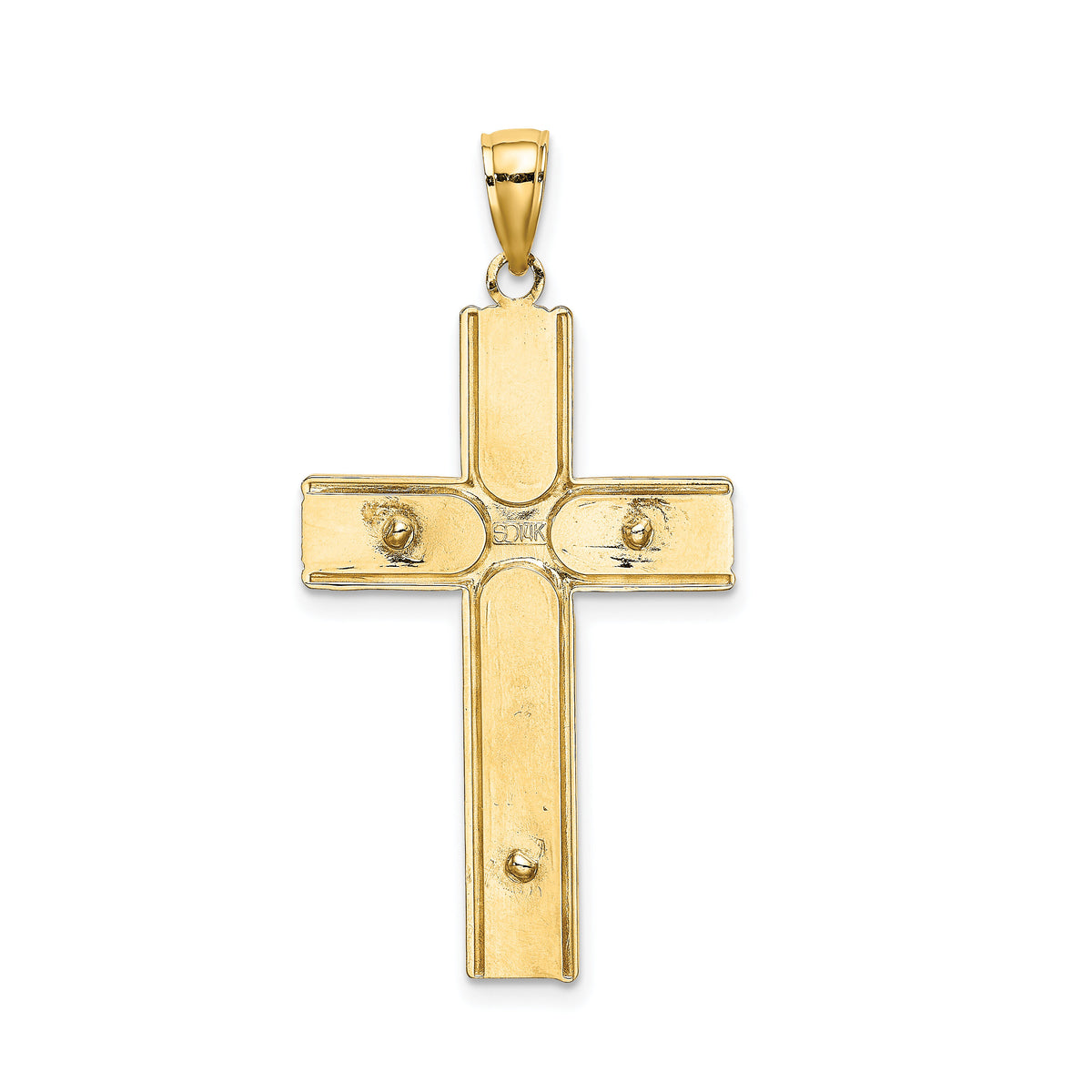 14K W/ Satin Finish Crucifix Charm-K9242