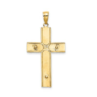 14K W/ Satin Finish Crucifix Charm-K9242