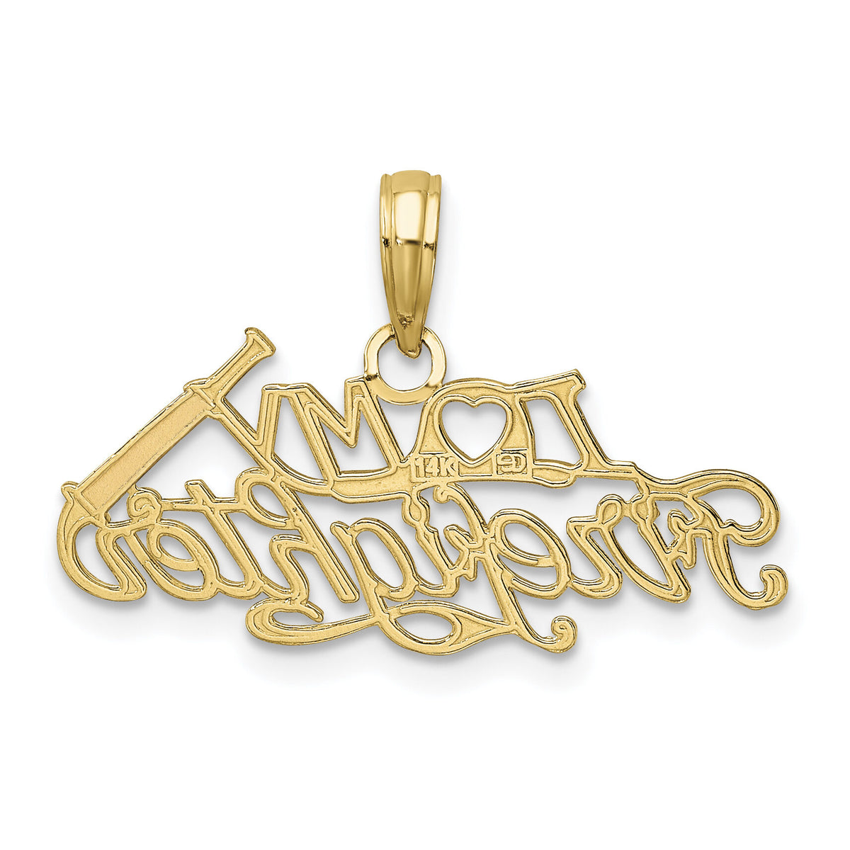 14k I LOVE MY FIREFIGHTER Charm-K925