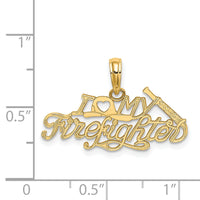 14k I LOVE MY FIREFIGHTER Charm-K925