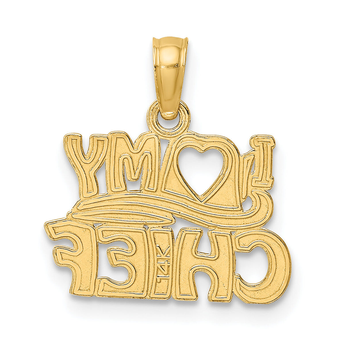 14k I LOVE MY CHIEF Charm-K927