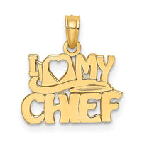 14k I LOVE MY CHIEF Charm-K927