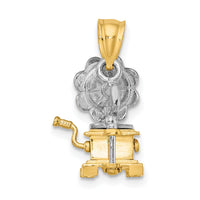 14K Two-Tone 3-D Moveable Phonograph Charm-K9281
