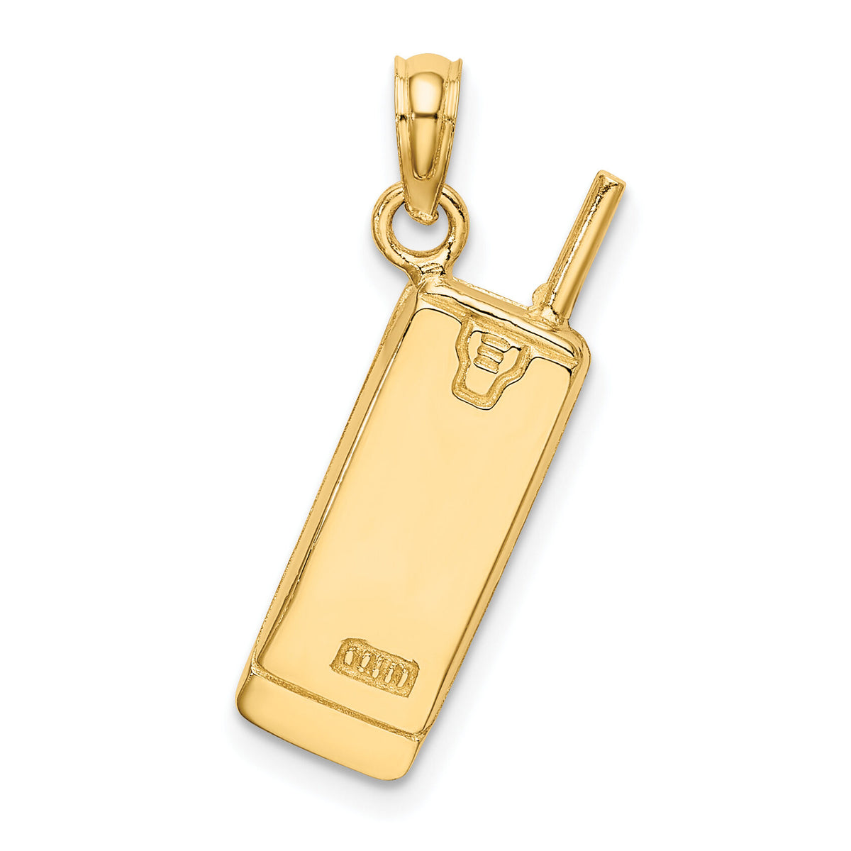 14K w/ Rhodium 3-D Cell Phone Charm-K9283