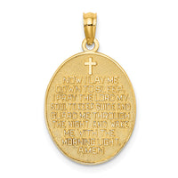 14k w/Rhodium Reversible CHILDS PRAYER w/Girl Charm-K9291