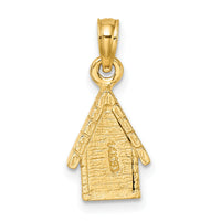 14k Two-tone 3-D Dog Inside Dog House Charm-K9303