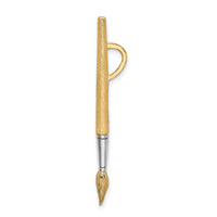 14K w/Rhodium  3-D Water Paint Brush Charm-K9313