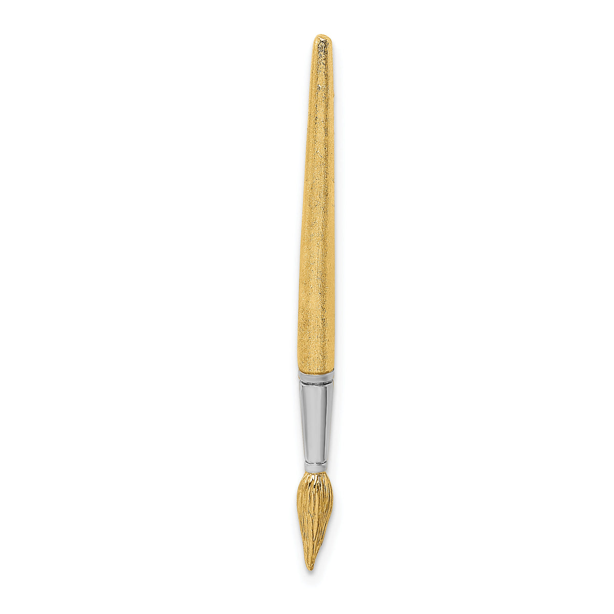 14K w/Rhodium  3-D Water Paint Brush Charm-K9313