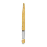 14K w/Rhodium  3-D Oil Paint Brush Charm-K9314