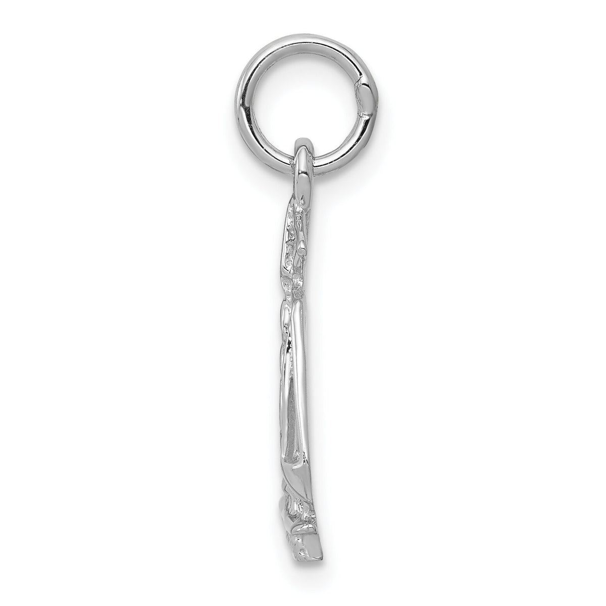 14k White Gold Flat-Backed Scales of Justice Charm-K933