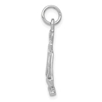 14k White Gold Polished Scales of Justice Charm-K934