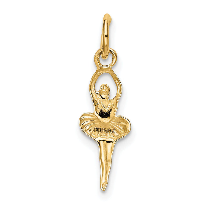 14k Polished Ballerina Charm-K935