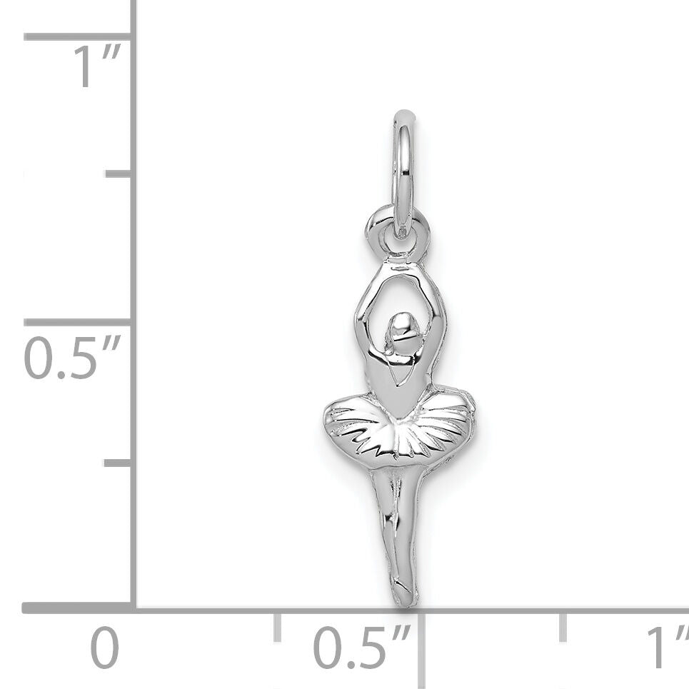 14k White Gold Ballerina Charm-K936