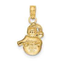 14k w/Rhodium Snowman Charm-K9363