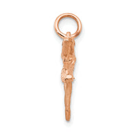 14K Rose Gold Polished 3-D Ballerina Charm-K940