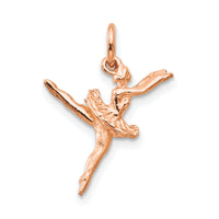 14K Rose Gold Polished 3-D Ballerina Charm-K940