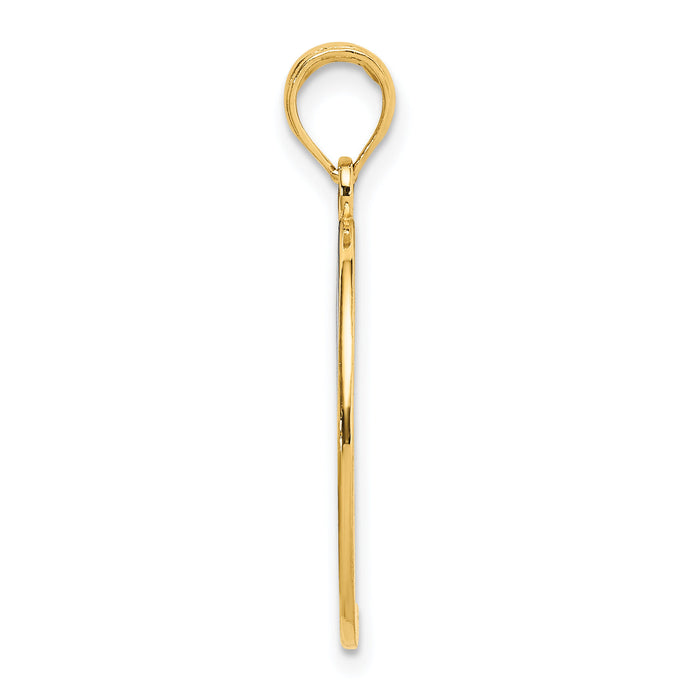 14k w/Rhodium YOU ARE MY SUNSHINE Cut-out Sun Charm-K9400