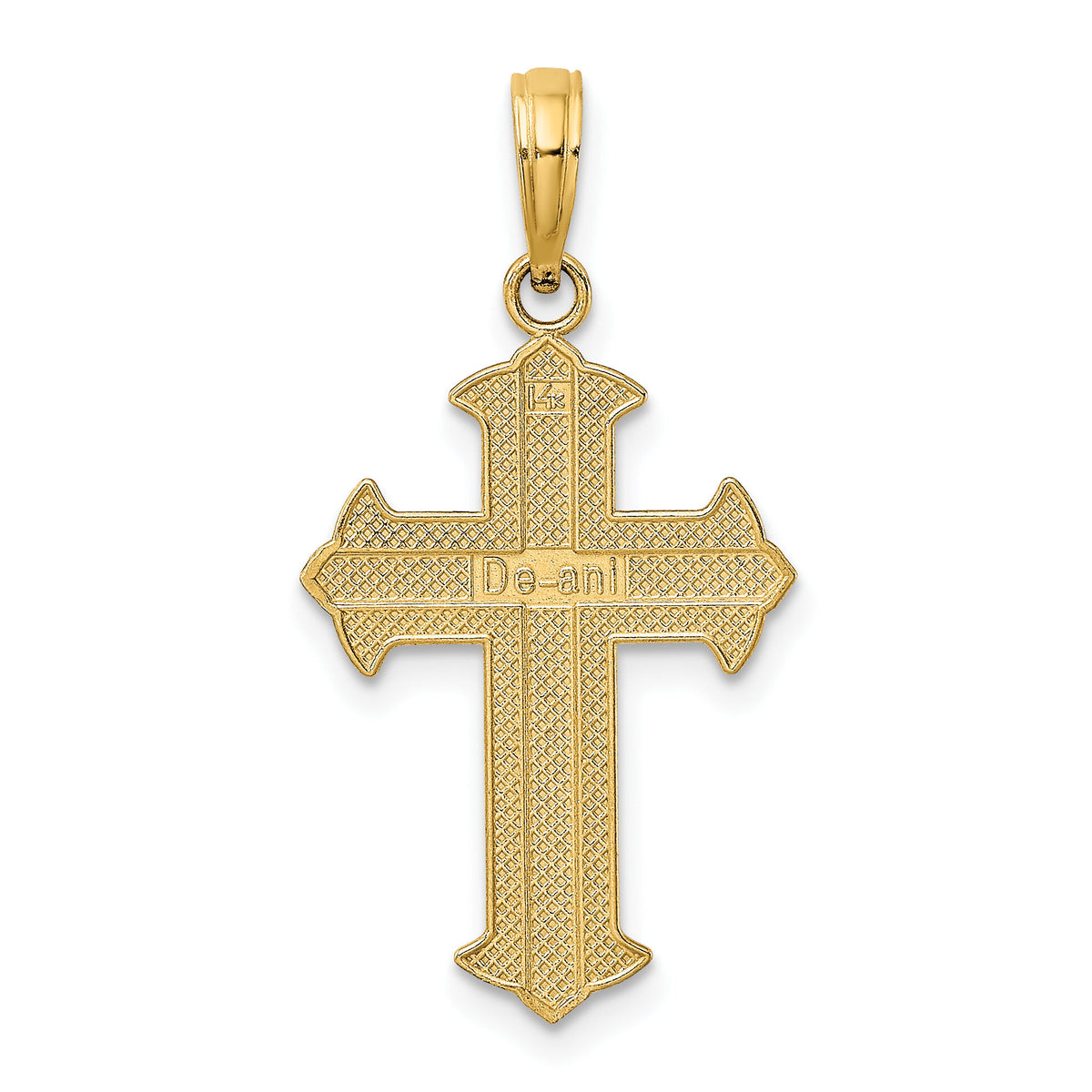 14K w/ Rhodium D/C Cross Charm-K9421