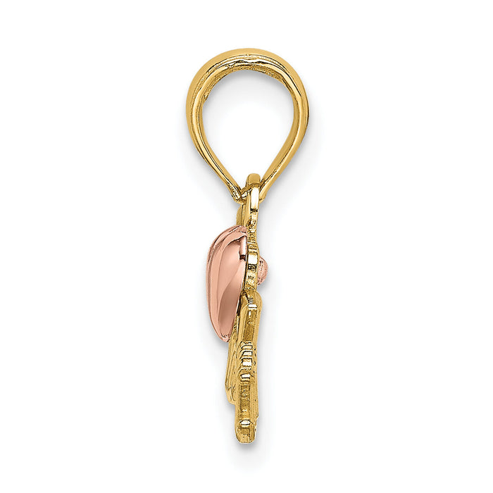 14k Two-Tone GRANDMA w/ Heart Charm-K9425