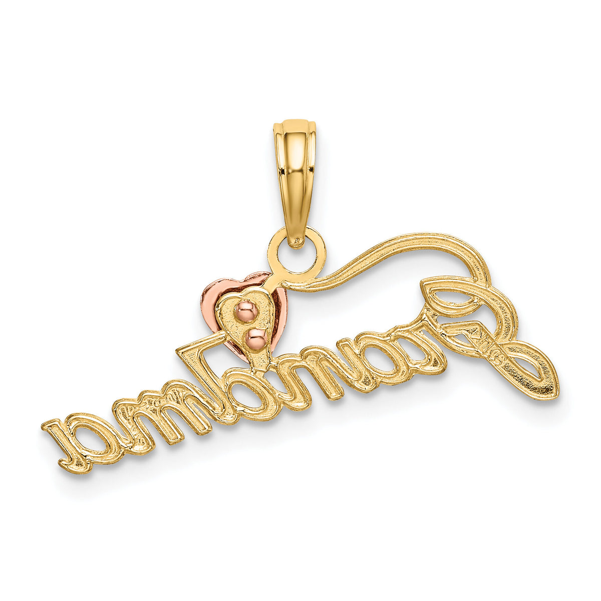 14k Two-Tone GRANDMA w/ Heart Charm-K9425