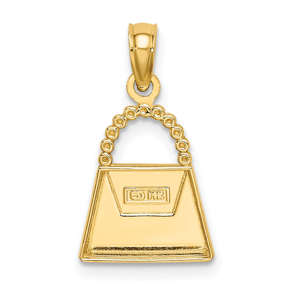 14K W/ Rhodium Purse Charm-K9445