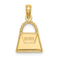 14K W/ Rhodium Purse Charm-K9445