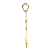 14K w/Rhodium Textured Chandellier Charm-K9446