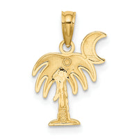 14K w/ Rhodium Charleston Palm Tree Charm-K9455