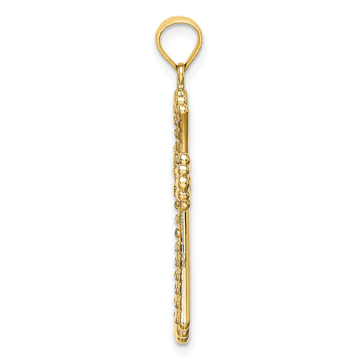 14K w/Rhodium and D/C Reversible Cross Charm-K9469