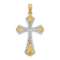 14K w/Rhodium and D/C Reversible Cross Charm-K9469