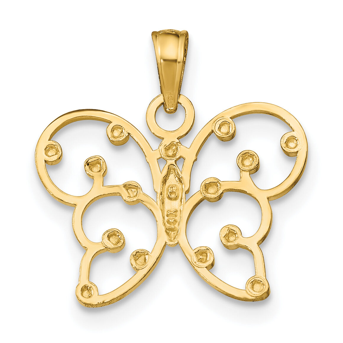 14k w/ Rhodium Butterfly Charm-K9476