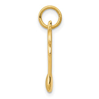 14k Polished Flat-Backed Musical Note Charm-K949
