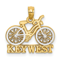 14k with White Rhodium KEY WEST Bicycle Charm-K9501
