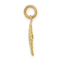 14K w/Rhodium and D/C Filigree Medallion Charm-K9506