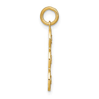 14K w/Rhodium and D/C 3 Circle Charm-K9511