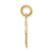 14K w/Rhodium D/C  Diamond Shaped Charm-K9513