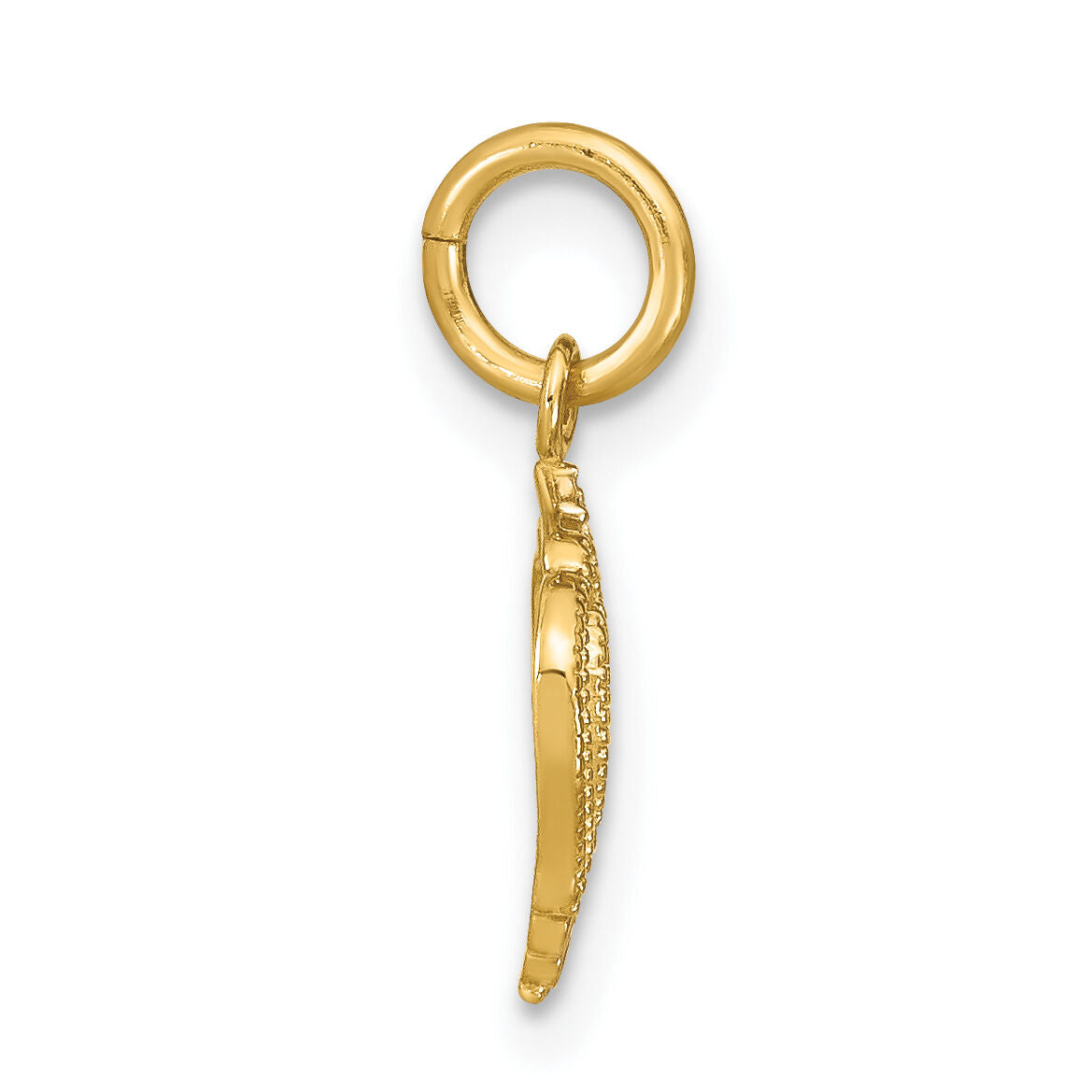 14k w/Rhodium Mini Heart Charm-K9526