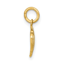 14k w/Rhodium Mini Heart Charm-K9526