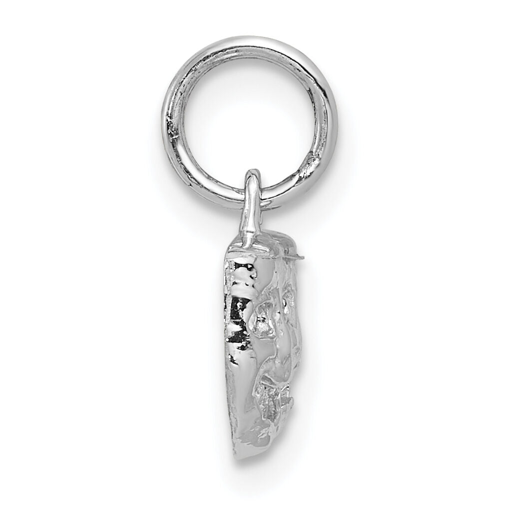 14k White Gold Solid Comedy/Tragedy Charm-K954