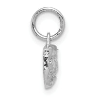 14k White Gold Solid Comedy/Tragedy Charm-K954
