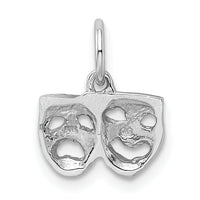 14k White Gold Solid Comedy/Tragedy Charm-K954