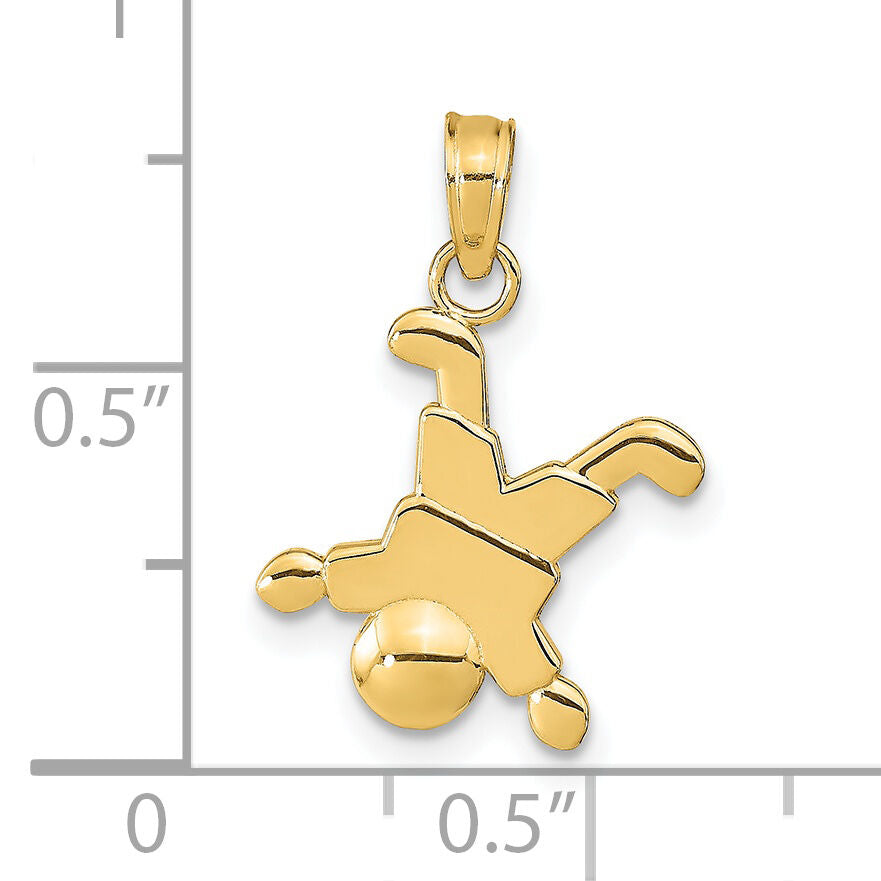 14K Little Boy Pendant-K9566