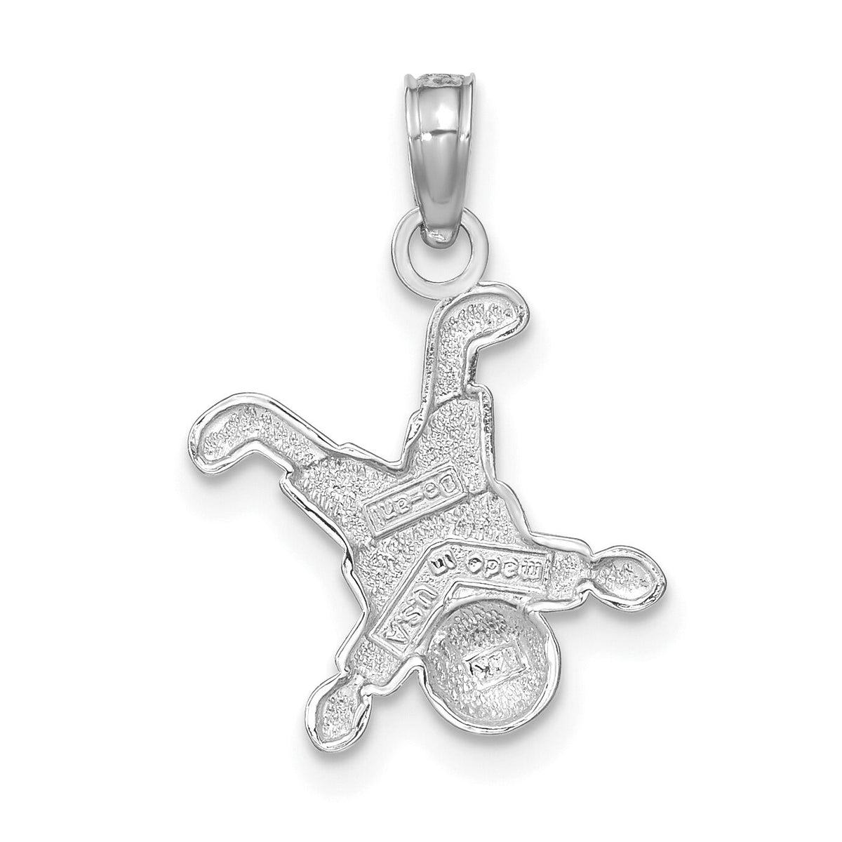 14K White Gold Little Boy Pendant-K9566W
