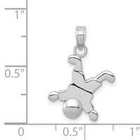 14K White Gold Little Boy Pendant-K9566W