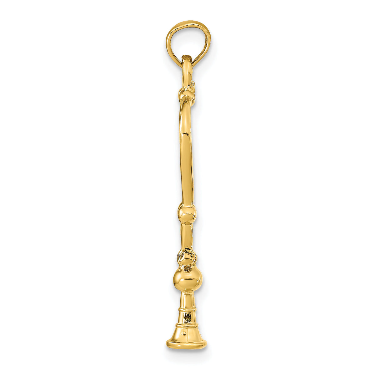 14k 3-D Stethoscope Pendant-K9569