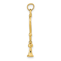 14k 3-D Stethoscope Pendant-K9569