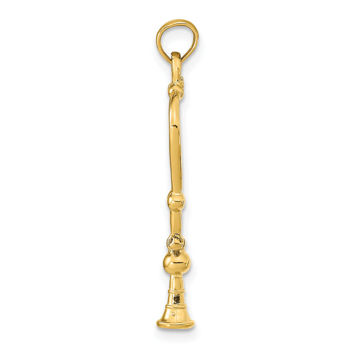 14k 3-D Stethoscope Pendant-K9569