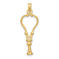 14k 3-D Stethoscope Pendant-K9569