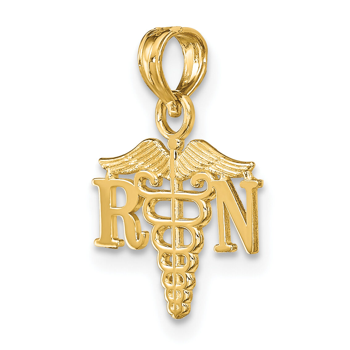 14K RN Caduceus Charm-K9574